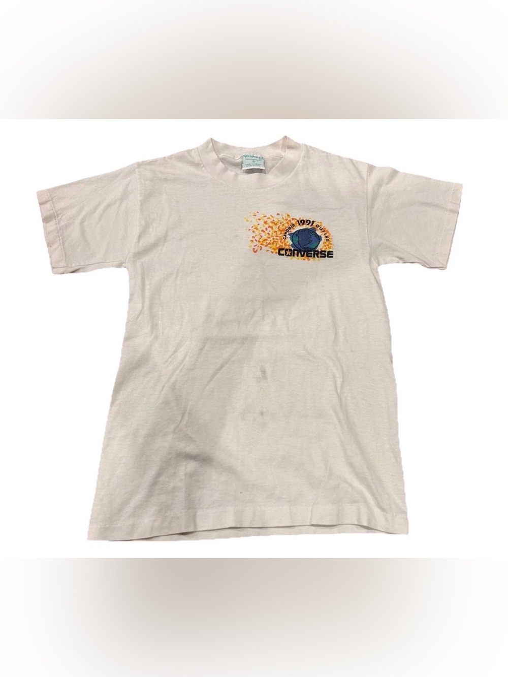 Vintage‎ 1991 Converse Canobie Outing Corporate Promo T-Shirt White Men's Small